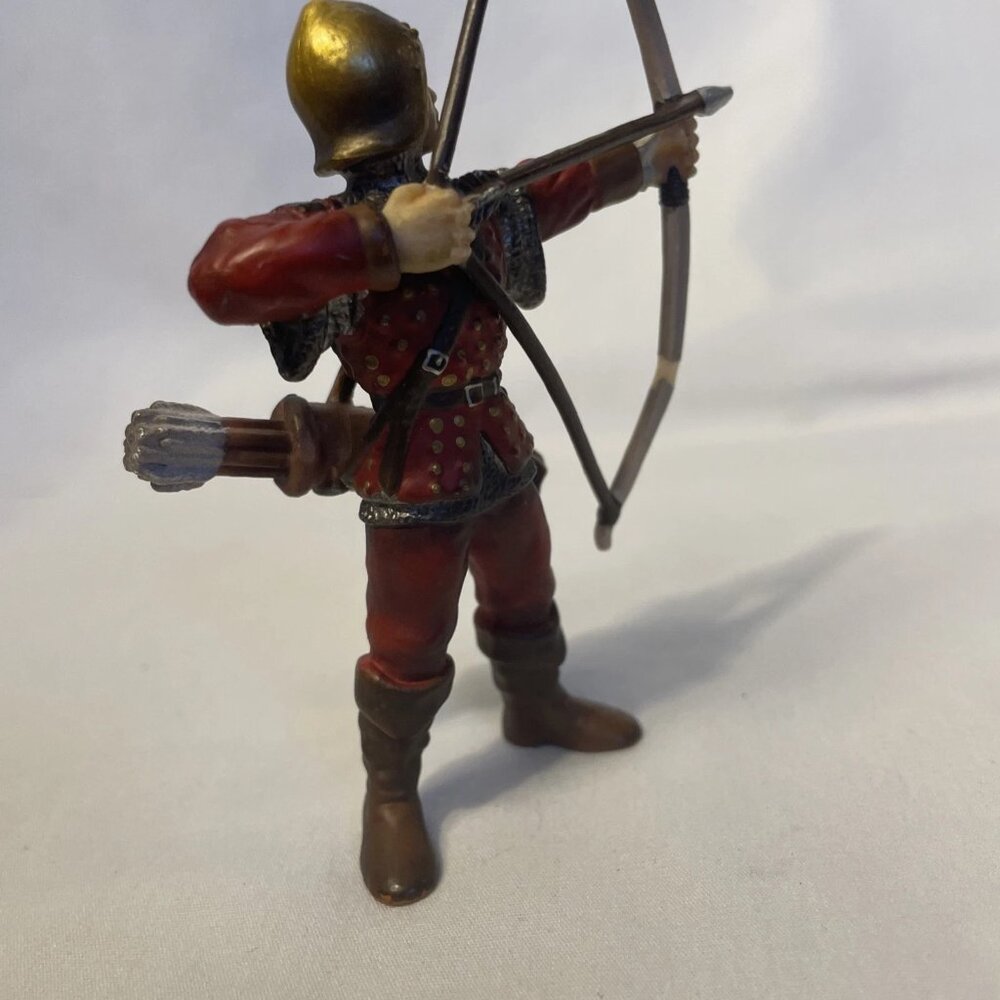 Schleich 2003 Ritter Red Archer with Long Bow 70015 Figure Knight Arrows - Picture 10 of 12